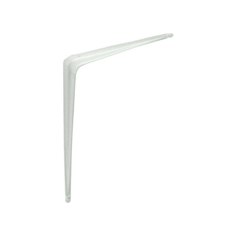 Optimize your shelving setup with these robust white brackets. Crafted from durable mild steel, powder-coated for longevity and corrosion resistance. The classic London design ensures sturdy support for your shelves. Fixings not included.