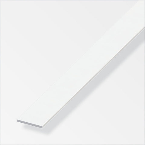 PVC flat bar profile, ideal for clean corner finishes. Versatile PVC angle for lightweight construction and edge protection. Neatens board and panel edges, providing smooth, durable finish. Various sizes available for flexibility.