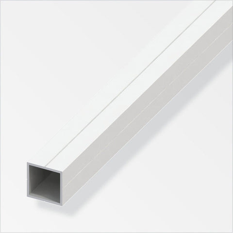 White PVC Square Tube 23.5 x 1.5mm x 1m