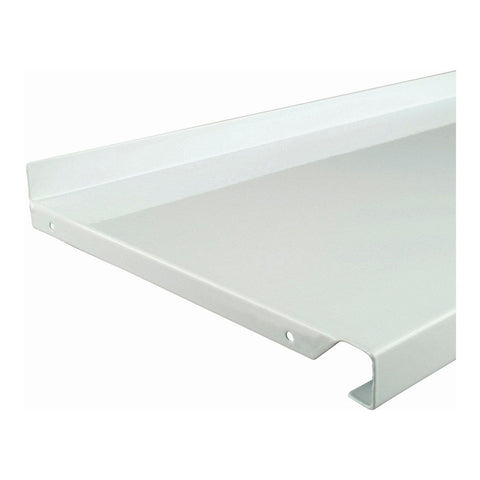 White Twin Slot Steel Shelf 500mm Width | Adjustable Depth 270-470mm | Dupont Alesta AM Coating | Easy Install | Load Capacity 50kg | Versatile Size Options