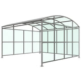 Wilson waiting-trolley shelter with clear PETG cladding and curved roof