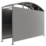 Galvanised Wilson shelter for trolleys and waiting area, 4m width