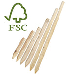 Discover our premium Wooden Marking Out Stakes, crafted from top-quality softwood for durability and economy. Perfect for general survey projects, construction sites, and landscaping tasks, these FSC certified stakes are versatile and reliable. With a brown color for natural blending and a spike shape for easy installation in tough ground, they're ideal for temporary construction marking and landscaping projects.
