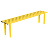 HADDON-seat-picnic-backless-bench-autopa-steel-metal-garden-outdoor-seating-commercial-industrial-park-schools-durable-powder-coated-heavy-duty-weather-resistant-bolt-down-fixed-shopping-centres-flanged
