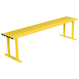 HADDON-seat-picnic-backless-bench-autopa-steel-metal-garden-outdoor-seating-commercial-industrial-park-schools-durable-powder-coated-heavy-duty-weather-resistant-bolt-down-fixed-shopping-centres-flanged
