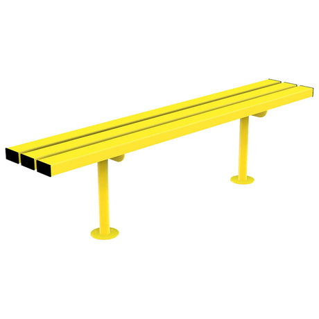 triton-perch-backless-bench-seat-picnic-table-autopa-steel-metal-garden-outdoor-seating-commercial-industrial-park-schools-powder-coated-heavy-duty-weather-resistant-bolt-down-fixed-shopping-centres-flanged
