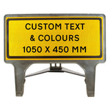 1050-X-450-Custom-Text-Melba-Swintex-Plastic-Q-Sign-in-yellow-and-black-for-Constrction-Traffic-Management-road-and-utility-works2