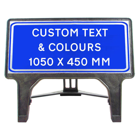 1050-X-450-Custom-Text-Melba-Swintex-Plastic-Q-Sign-in-yellow-and-black-for-Constrction-Traffic-Management-road-and-utility-works2