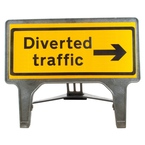 Diverted Traffic Right 1050x450mm Road Sign 2703a