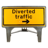 Diverted Traffic Reversible 1050 x 450mm 2703 Q-Sign