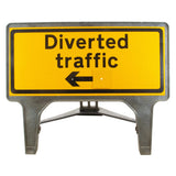 Diverted Traffic Reversible 1050 x 450mm 2703 Q-Sign