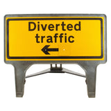 Diverted Traffic Reversible 1050 x 450mm 2703 Q-Sign