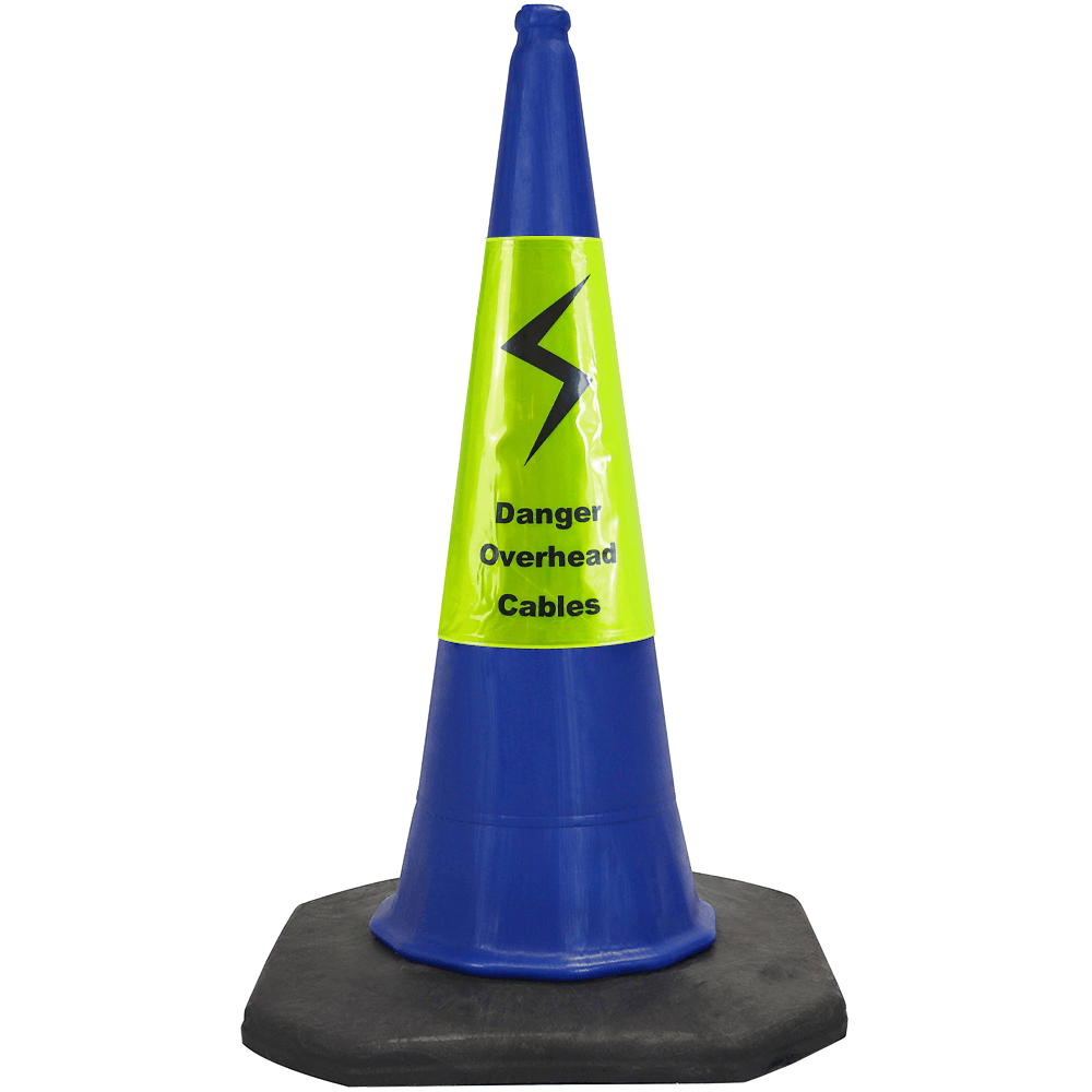 Blue Traffic Cone - 1 Metre 2-Piece