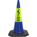 Blue Traffic Cone - 1 Metre 2-Piece