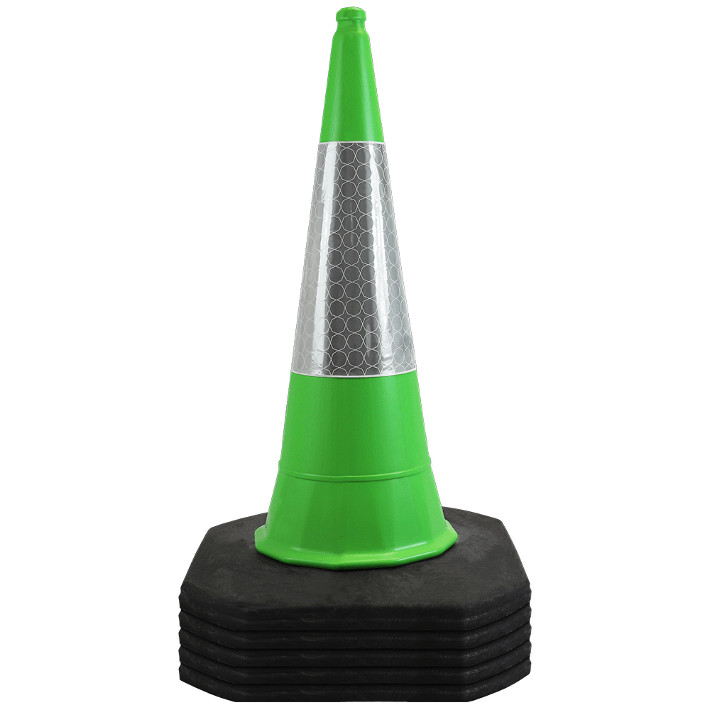 Green 1 Metre 2-Piece Traffic Cone