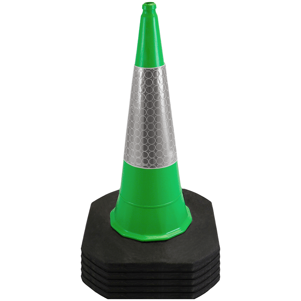 Green 1 Metre 2-Piece Traffic Cone