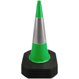 Green 1 Metre 2-Piece Traffic Cone