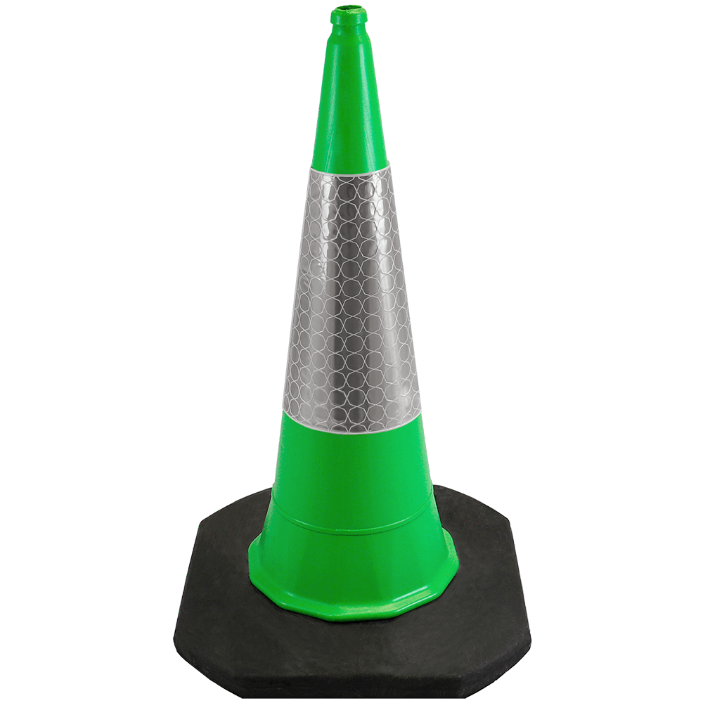 Green 1 Metre 2-Piece Traffic Cone