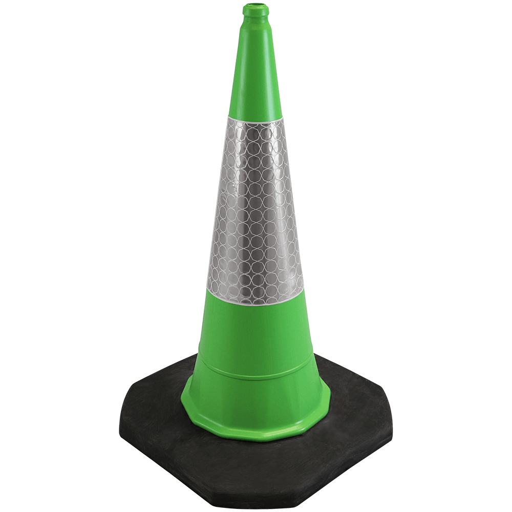 Green 1 Metre 2-Piece Traffic Cone