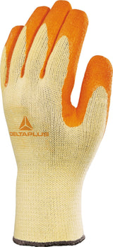 Delta Plus VE730OR Polycotton Latex-Coated General Purpose Gloves - 12 x Pairs