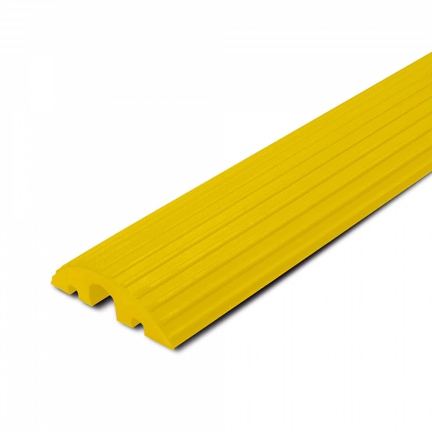 2 channel cable hose protection for cable for hoses yellow black heavy duty durable traffic cord cable cover protector outdoor driveway sidewalk protection