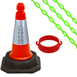 Cone Chain Barrier Kit Road cones Chain holders Chains Traffic control equipment Safety barriers Crowd control barriers Road safety products Construction site equipment Barrier systems