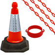 Cone Chain Barrier Kit Road cones Chain holders Chains Traffic control equipment Safety barriers Crowd control barriers Road safety products Construction site equipment Barrier systems