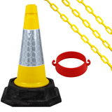 Cone Chain Barrier Kit Road cones Chain holders Chains Traffic control equipment Safety barriers Crowd control barriers Road safety products Construction site equipment Barrier systems