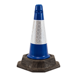 Blue 500mm 2-Piece Premium Traffic Cone