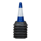 Blue 500mm 2-Piece Premium Traffic Cone