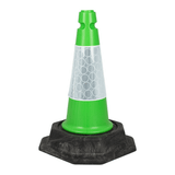Green 500mm 2-Piece Premium Traffic Cone