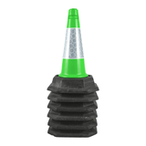Green 500mm 2-Piece Premium Traffic Cone