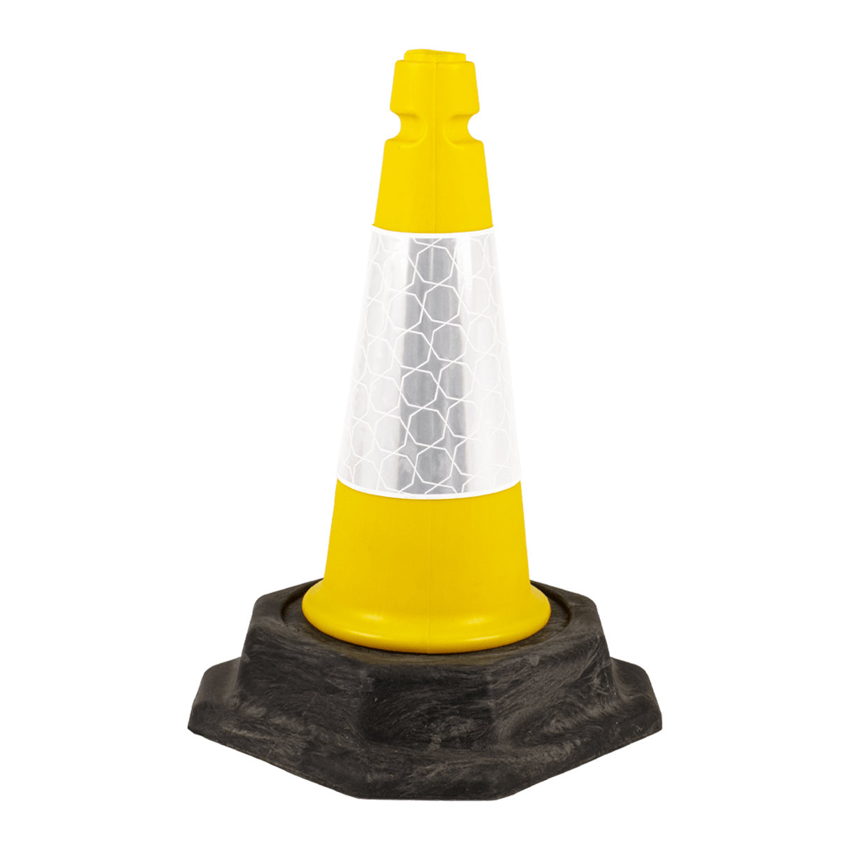 Yellow 500mm 2-Piece Premium Traffic Cone