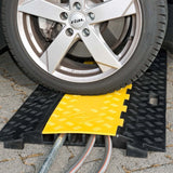 5-channel-Cable-protection-hose-ramp-channel-yellow-and-black-heavy-duty-outdoor-rubber-durable-industrial-flexible-roadworks-safety-medium-middle-section-piece-road-vehicle