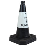 Black 500mm Funeral Cone Street Solutions 1