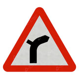 Right Bend Ahead Sign Face