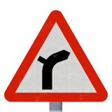 Right Bend Ahead Sign Face