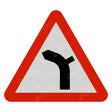 Left Bend Ahead Sign Face