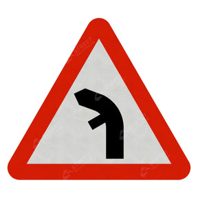 Left Bend Sign Face 