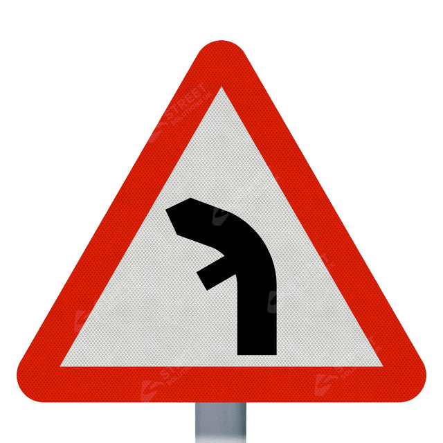 Left Bend Sign Face 