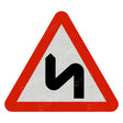 Double Bend Left Sign Face 