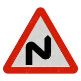 Double Bend Right Sign Face