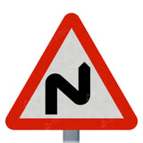 Double Bend Right Sign Face
