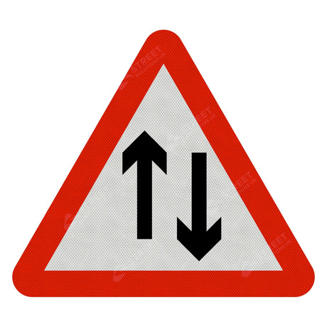 Two Way Traffic Sign Face