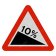Steep Hill Downwards Sign Face