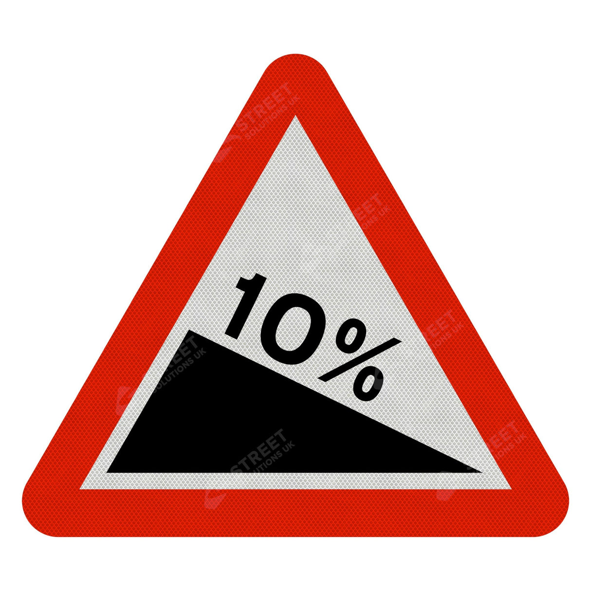 Steep Hill Downwards Sign Face