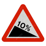 Steep Hill Downwards Sign Face