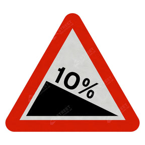 Steep Hill Downwards Sign Face