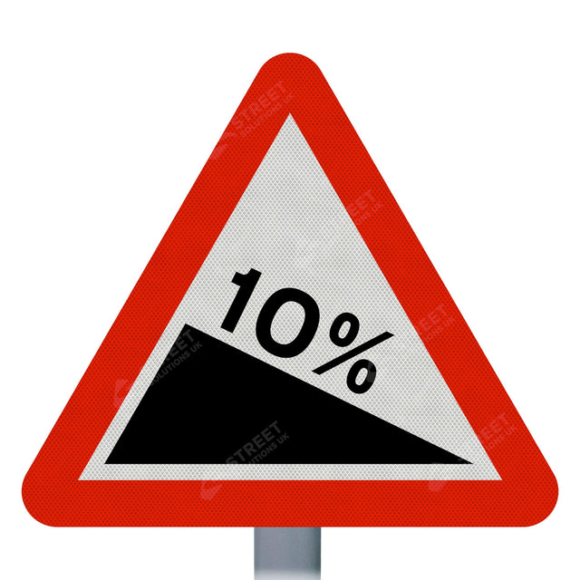 Steep Hill Downwards Sign Face