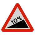 Steep Hill Upwards Sign Face